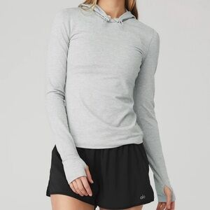 ALO Alosoft hooded runner long sleeve